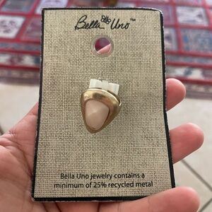 Gold and Cream Statement Ring